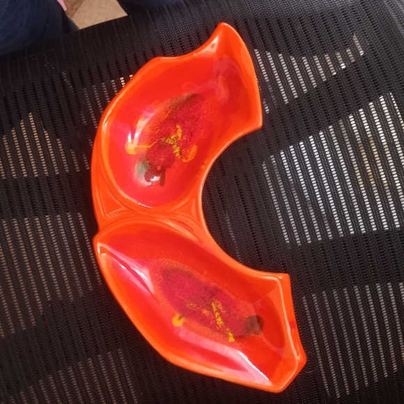 Vintage California Originals Chip n Dip tray Red and Orange - Picture 9 of 11